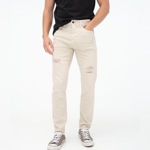 Mens AEROPOSTALE Jeans - Tan Skinny Hemp Jeans - Size 30x34 - Comfort Stretch